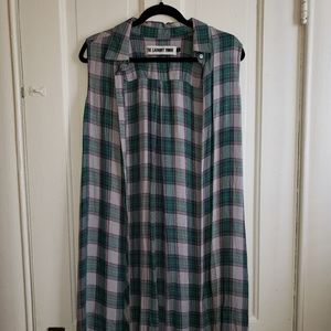 The Laundry Room Sleeveless Extra Long Button Down